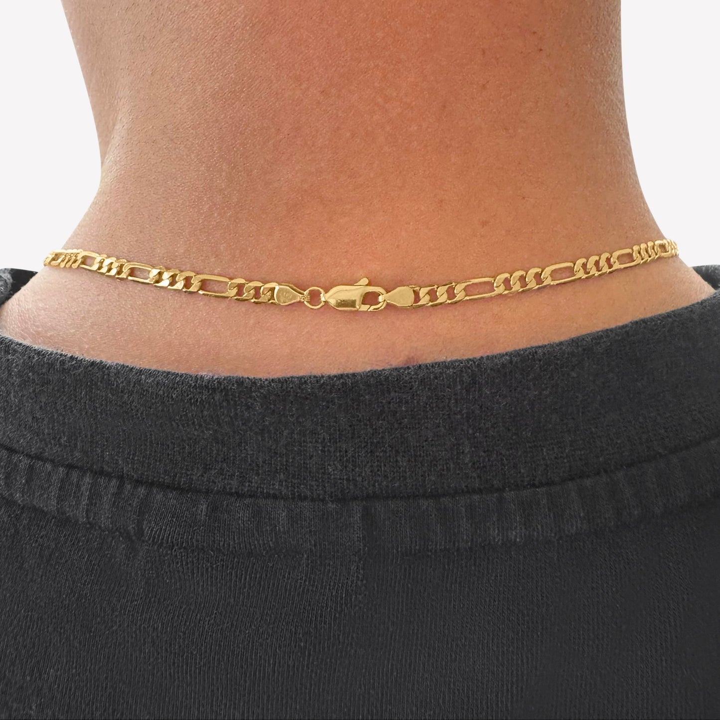 18kt Gold-Plated Figaro Chain 18 Inch 3.3mm