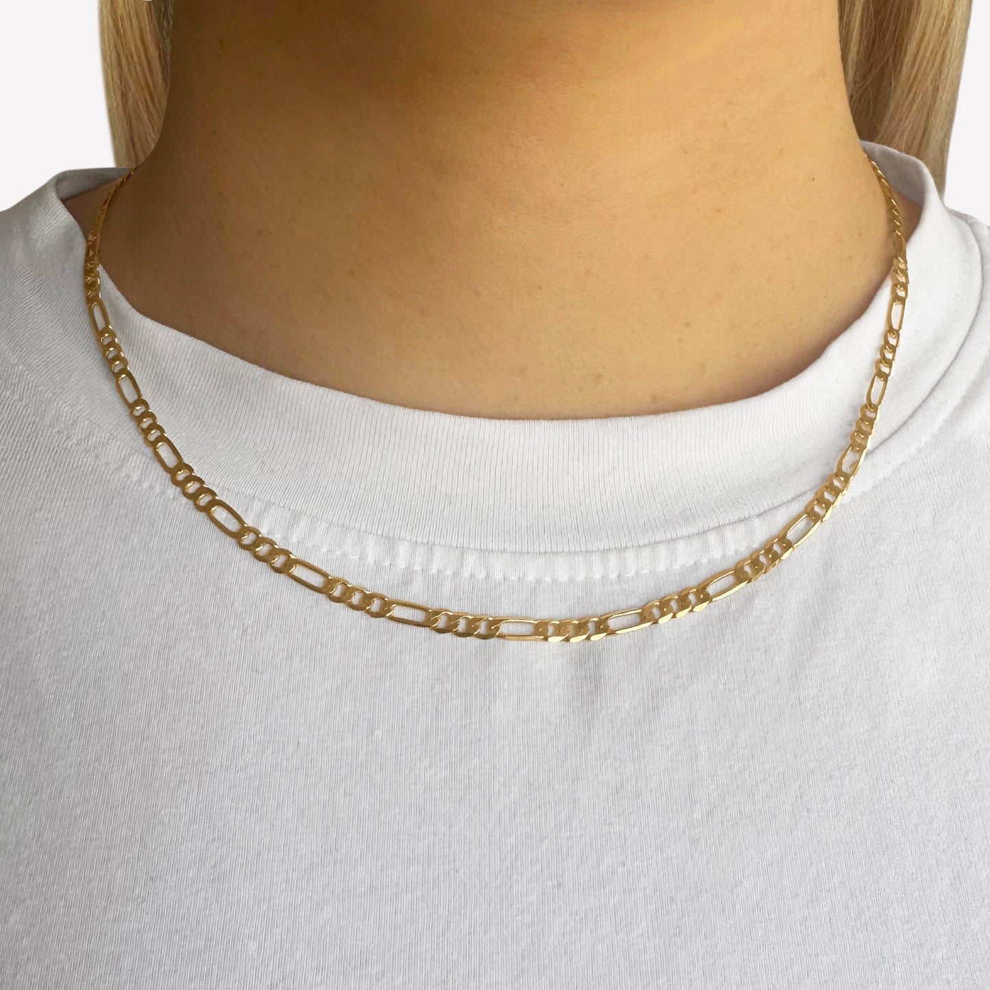 18kt Gold-Plated Figaro Chain 18 Inch 3.3mm