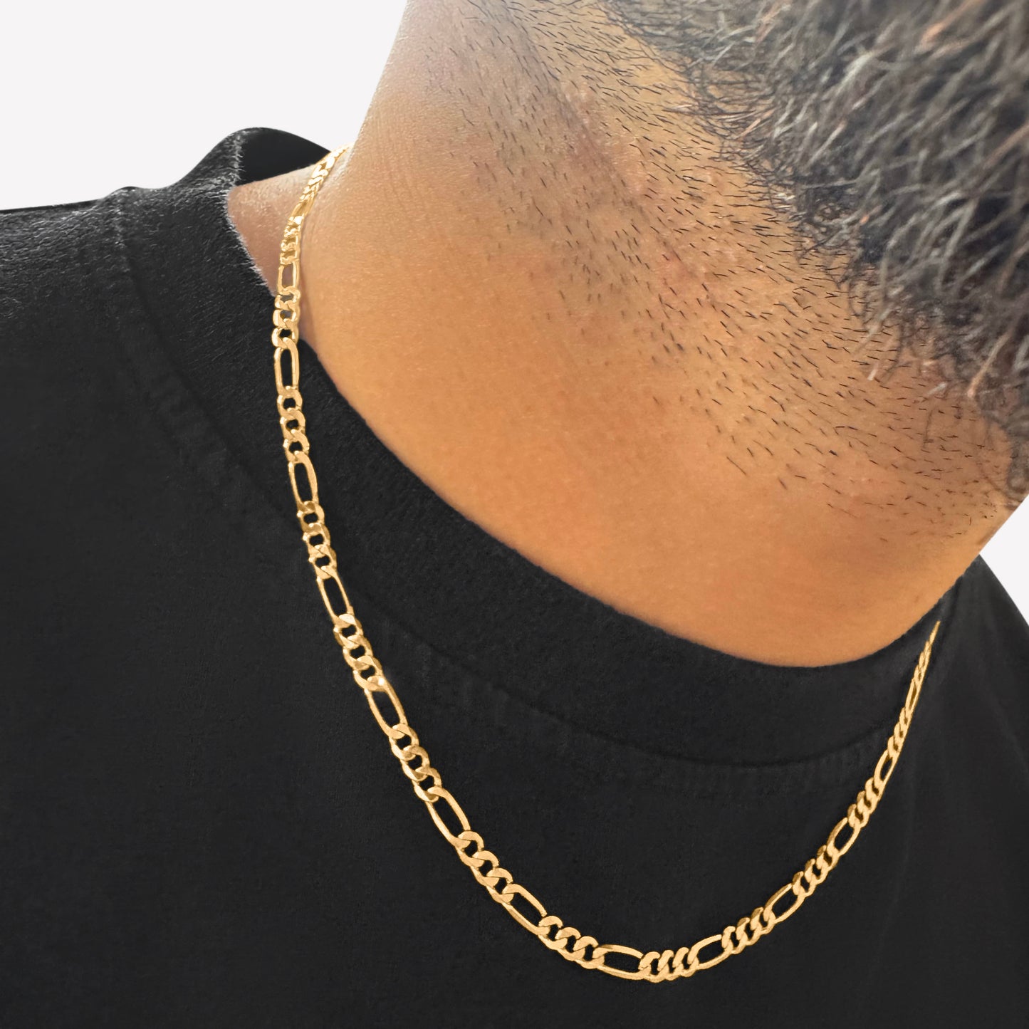 18kt Gold-Plated Figaro Chain 18 Inch 3.3mm