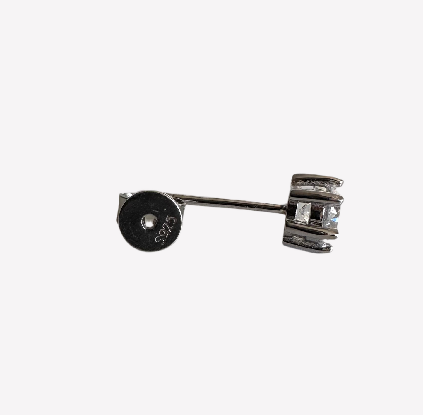 5mm Round Cubic Zirconia Stud in Sterling Silver