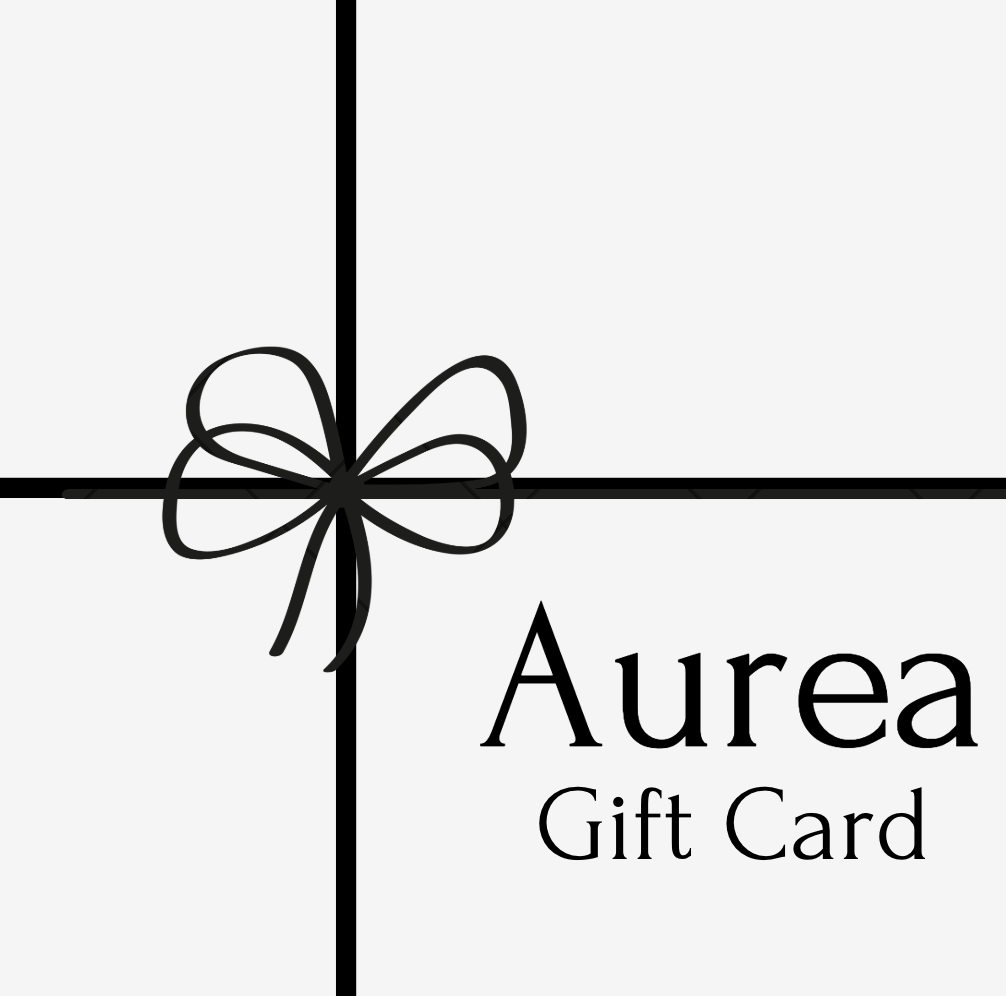 Aurea jewellery gift card – perfect present for choosing timeless, genderless jewellery pieces.