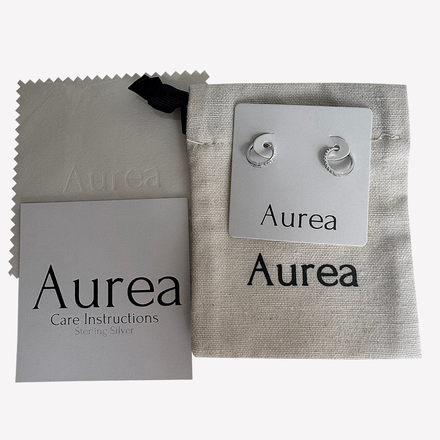 Sterling Silver & Cubic Zirconia Huggie Hoop Earrings