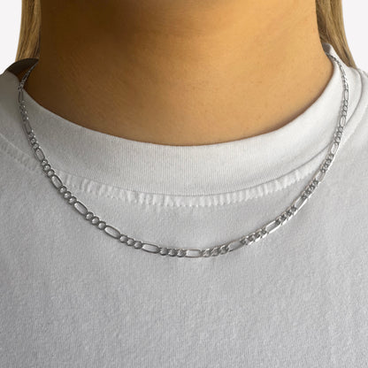 Sterling Silver Figaro Chain 18 Inch 3.3mm