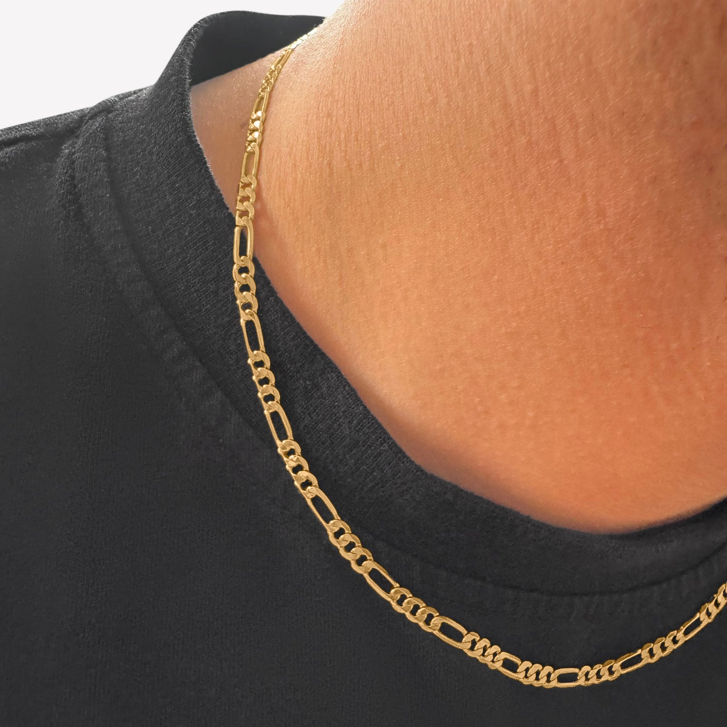 18kt Gold-Plated Figaro Chain 18 Inch 3.3mm