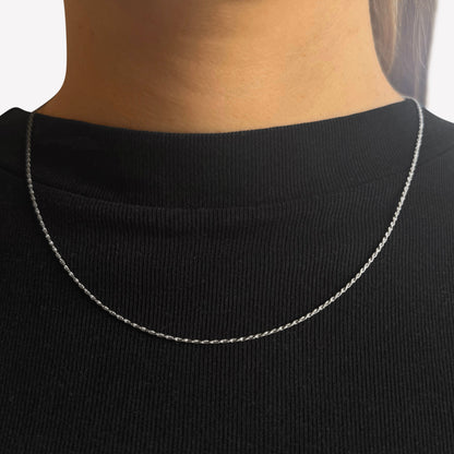 Sterling Silver Rope Chain – 20" 1.2mm