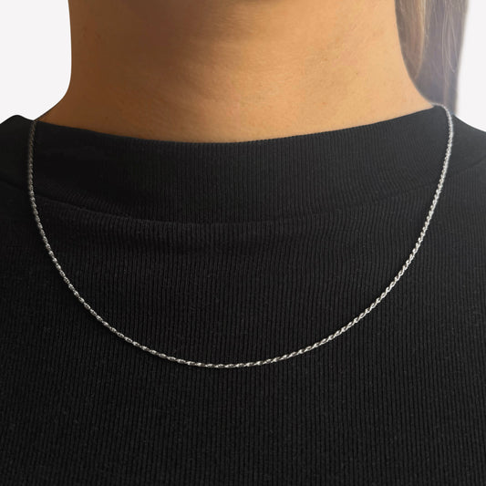Sterling Silver Rope Chain – 20" 1.2mm
