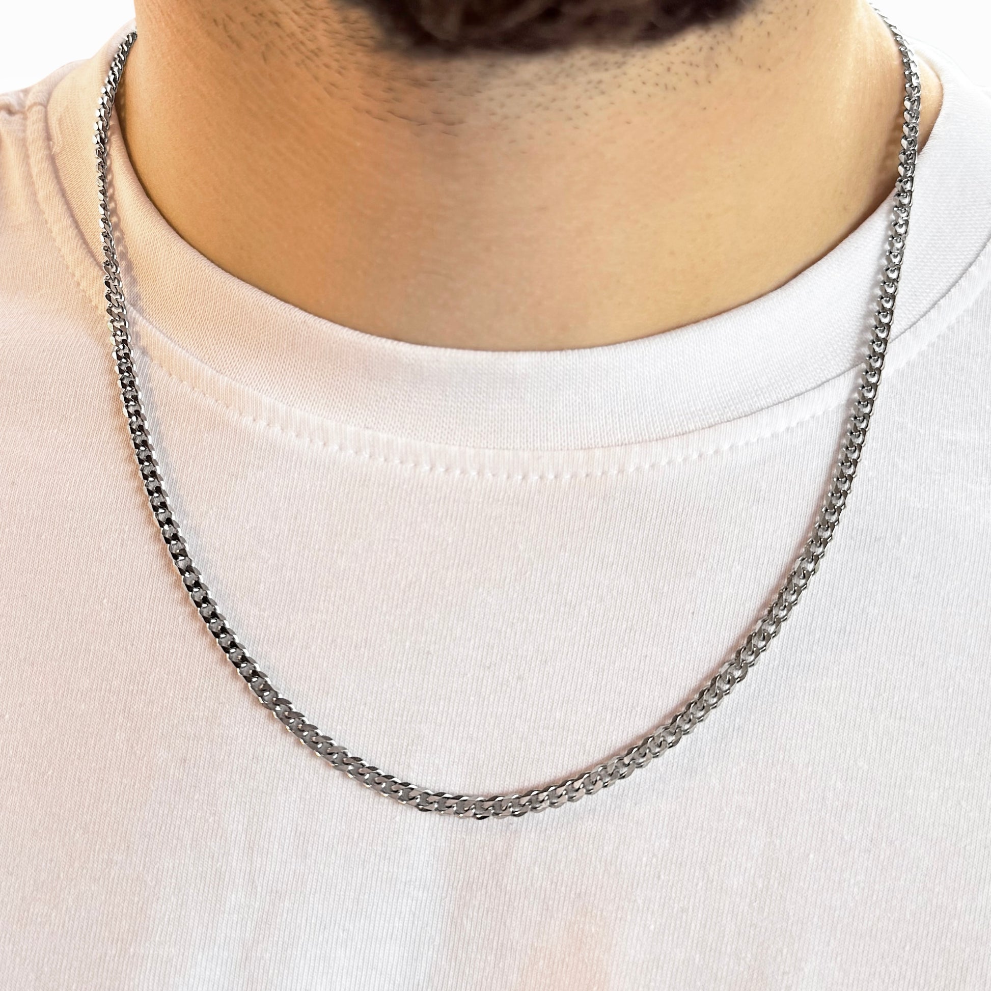 20-inch stainless steel curb chain necklace – durable and versatile chain for everyday wear