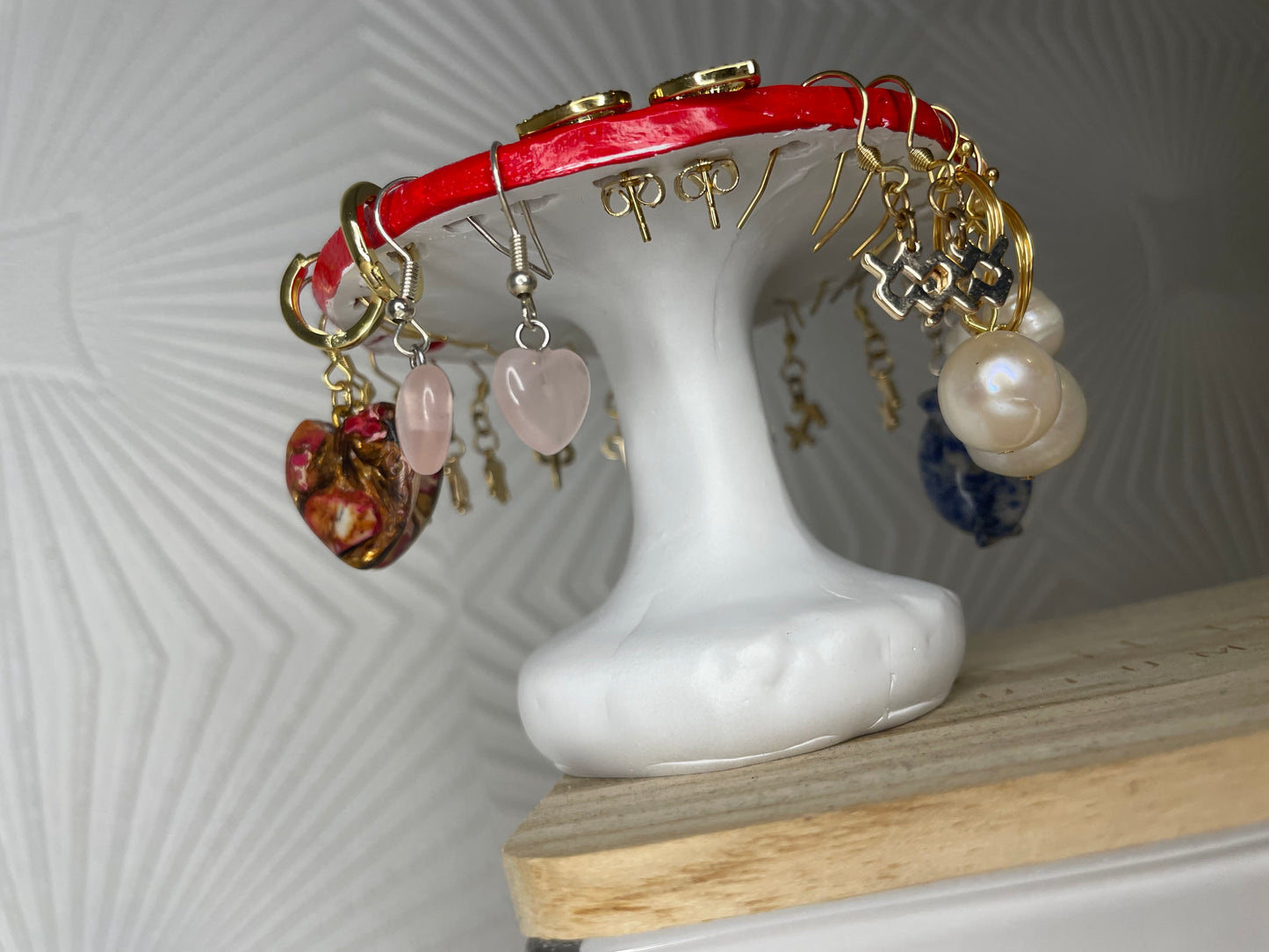 Charming Ceramic Mushroom Earring Stand
