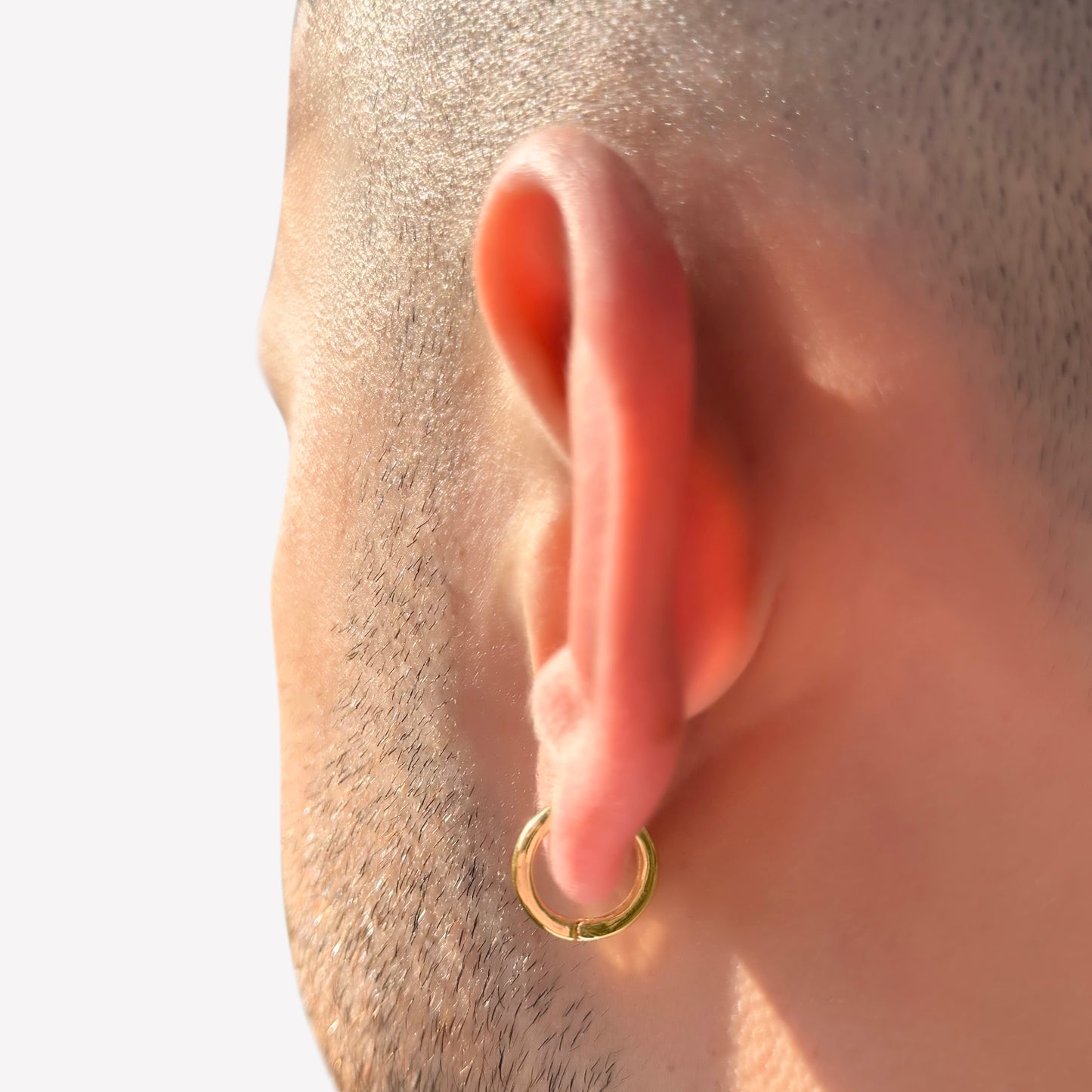 18kt gold plated huggie hoop earrings