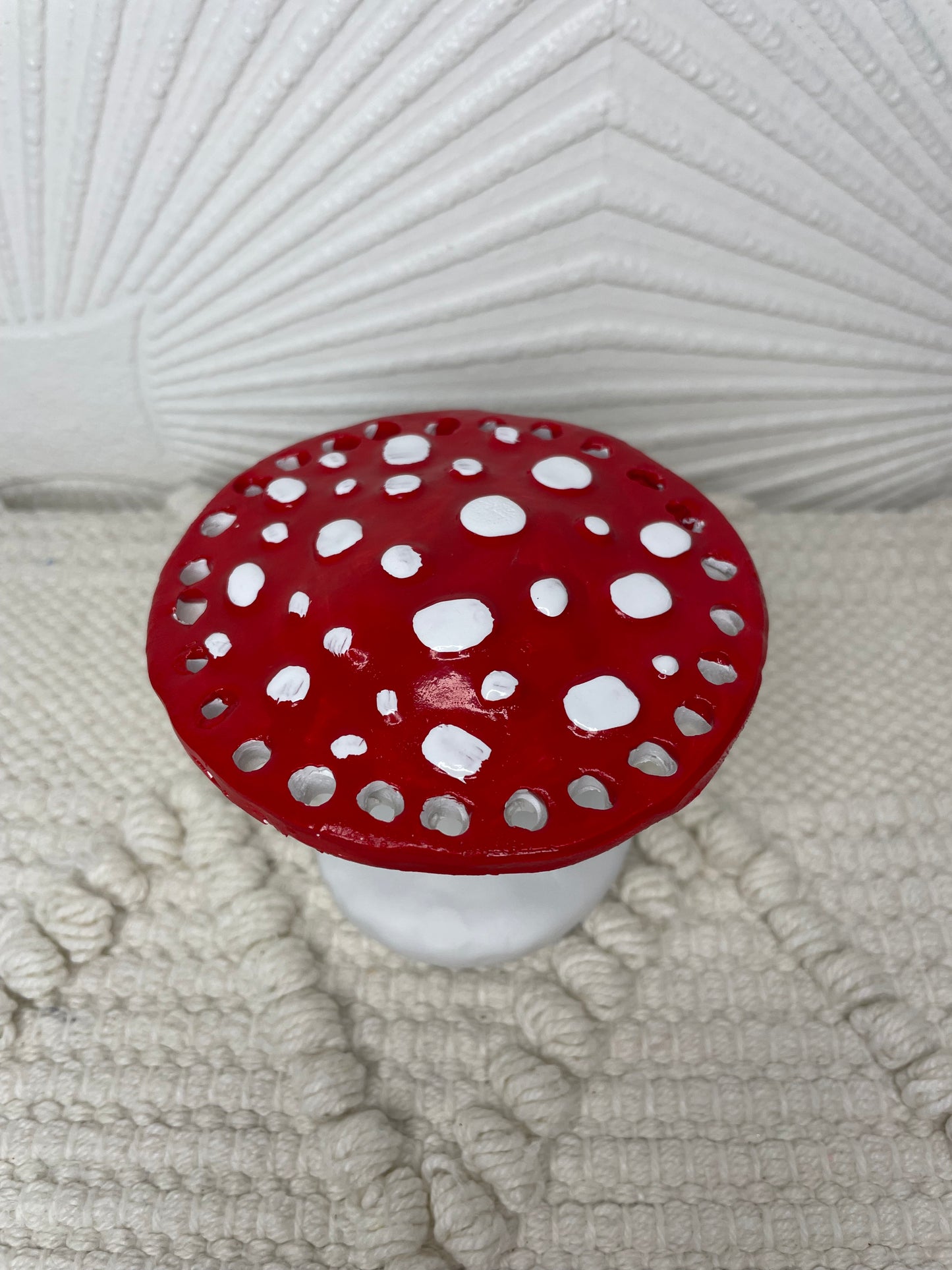 Charming Ceramic Mushroom Earring Stand