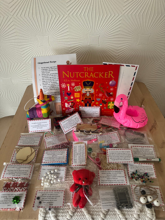 Elf on the Shelf Props Box – 12 or 24 Days Elf Kit with Notes & Activities | Stress-Free Elf Ideas | Family Christmas Advent Fun