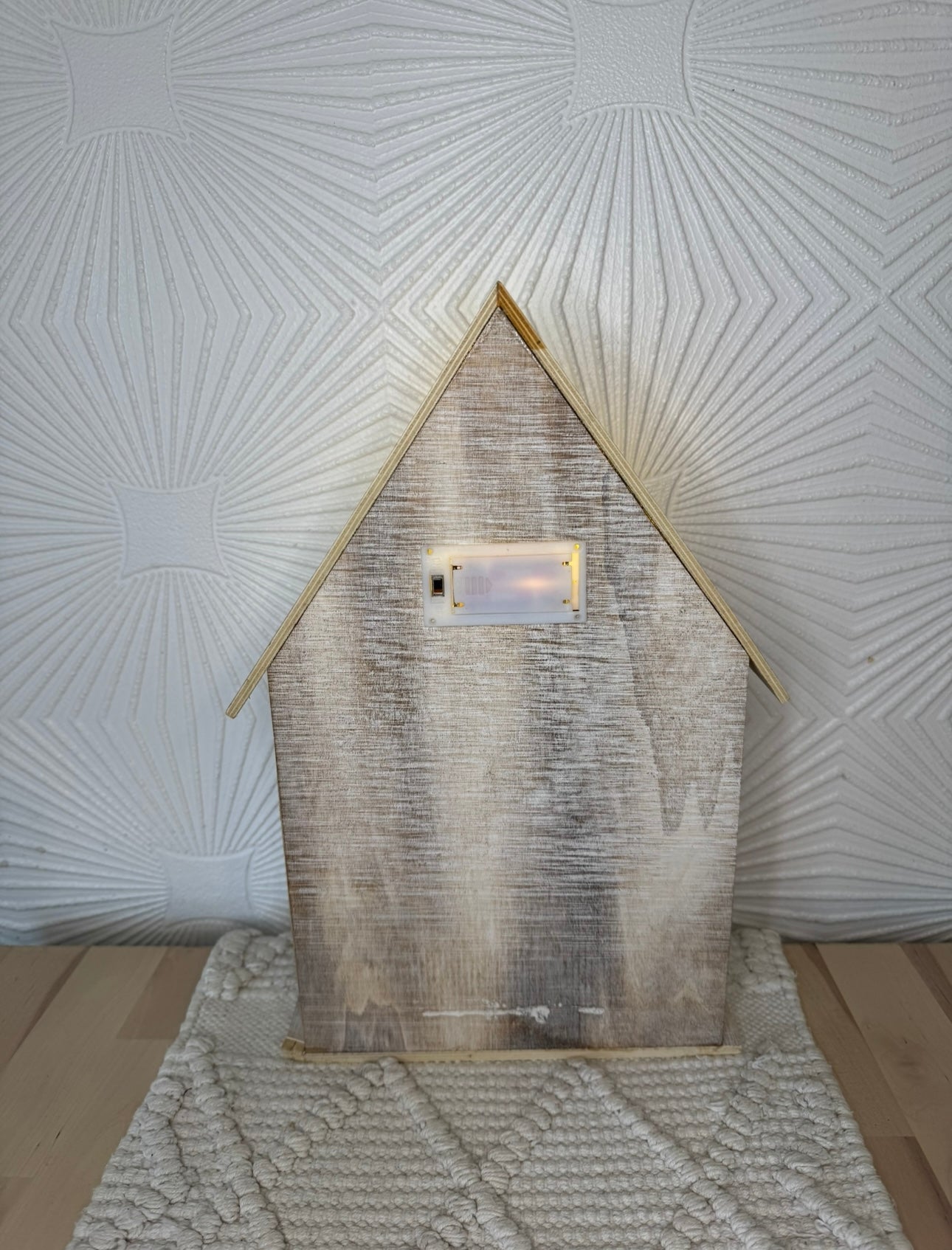 Rustic Wooden Advent Calendar House with LED Lights & 25 Drawers