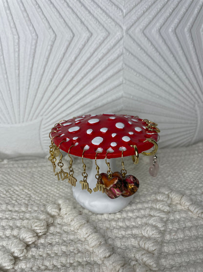 Charming Ceramic Mushroom Earring Stand