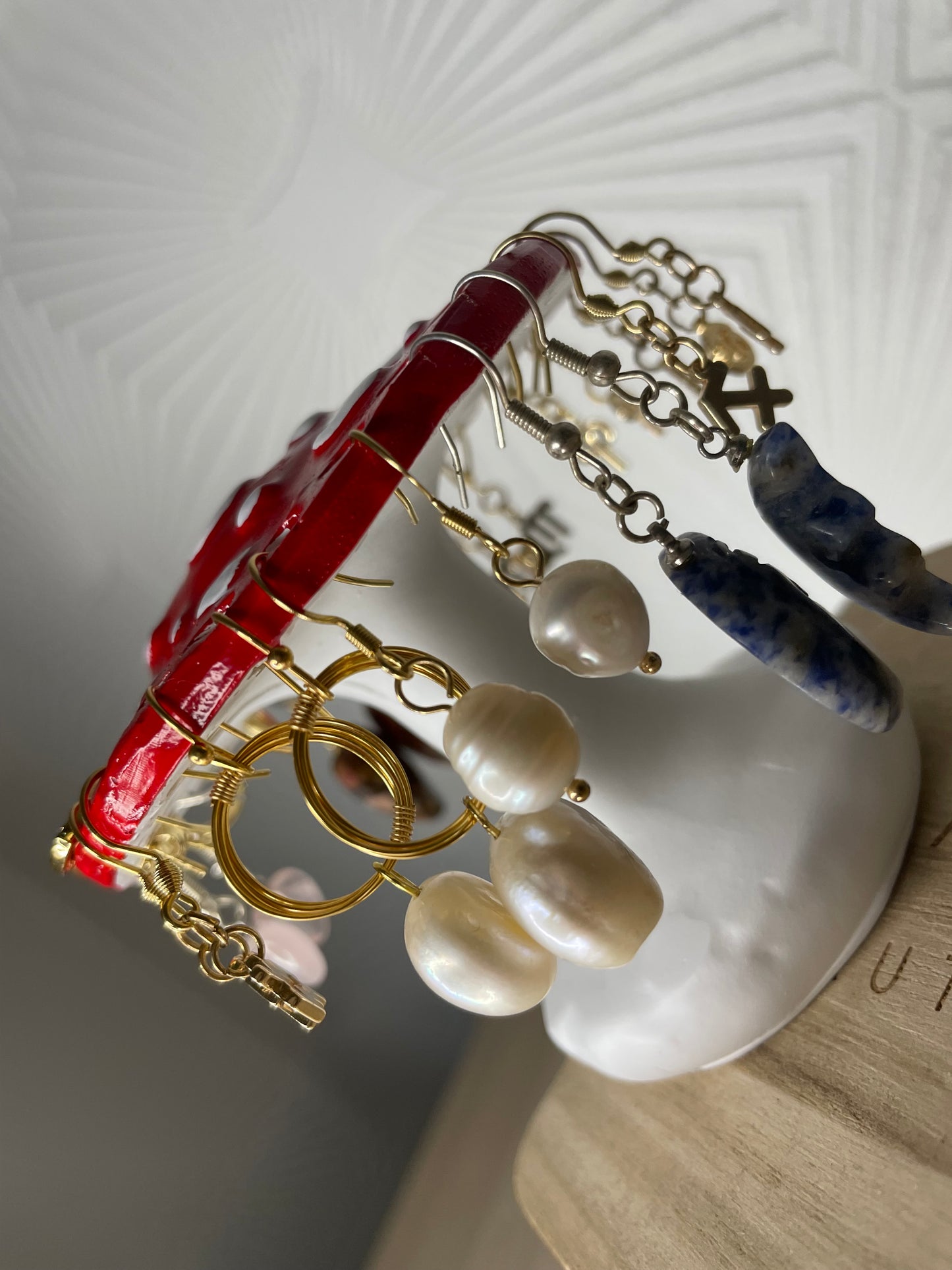 Charming Ceramic Mushroom Earring Stand