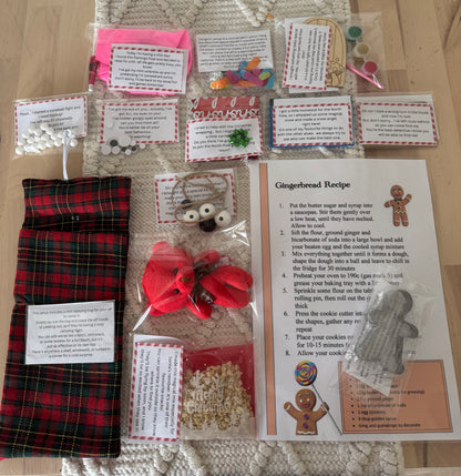 Elf on the Shelf Props Box – 12 or 24 Days Elf Kit with Notes & Activities | Stress-Free Elf Ideas | Family Christmas Advent Fun