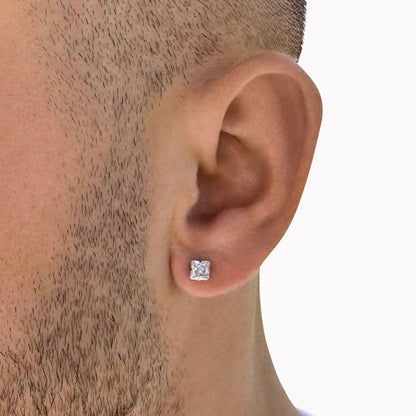 5mm Stainless Steel and Cubic Zirconia Square Studs