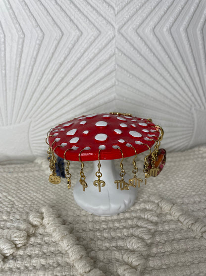 Charming Ceramic Mushroom Earring Stand